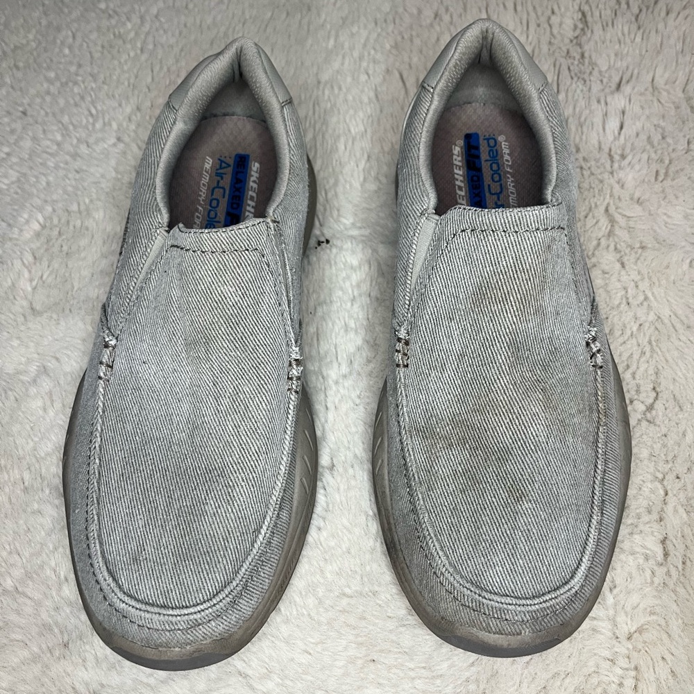 Skechers Gray Loafers & Slip-Ons